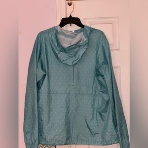 Light Blue Polka Dot Columbia Rain Jacket